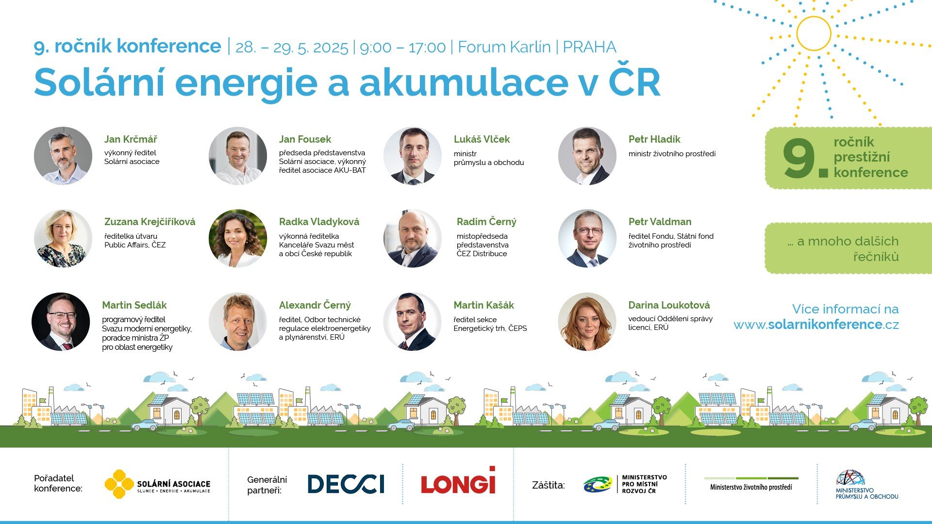Představení řečníků 9. ročníku konference Solární asociace ČR